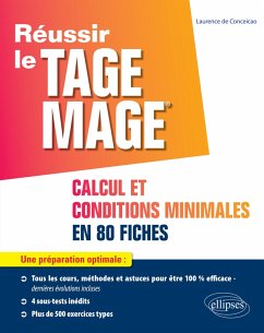 TAGE MAGE - sous-tests 2 et 4 Calcul et Conditions Minimales en 80 fiches (eBook, PDF) - De-Conceicao