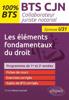 Les éléments fondamentaux du droit (U31) (eBook, PDF) - Morel Journel, Christel