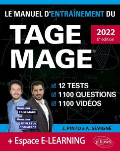 Cover Le Manuel d'Entraînement du TAGE MAGE - 12 tests blancs + 1100 questions + 1100 vidéos (eBook, PDF)