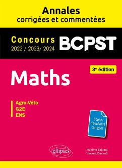 Maths BCPST - Annales corrigées et commentées 2022-2023-2024 (eBook, PDF) - Bailleul, Maxime; Devinck, Vincent