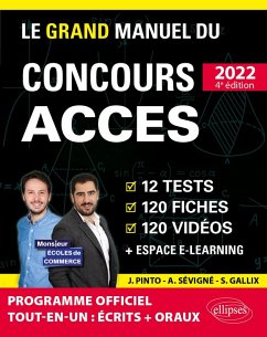 Cover Le Grand Manuel du concours ACCES 2022 (Programme officiel : écrits + oraux) (eBook, PDF)
