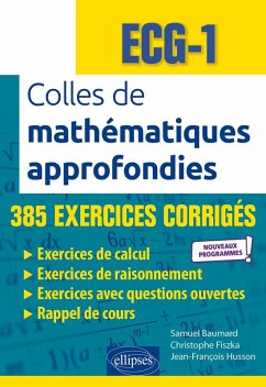Cover Colles de Mathématiques approfondies - ECG-1 - Nouveaux programmes (eBook, PDF)