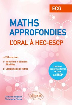 Cover Mathématiques approfondies - L'oral à HEC et ESCP - ECG (eBook, PDF)