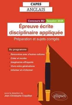 CAPES Anglais 2026 - Épreuve écrite disciplinaire appliquée (eBook, PDF) - Coquilhat, Jean-Christophe; Collectif