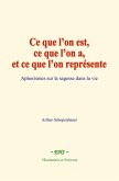 Ce que l'on est, ce que l'on a, et ce que l'on représente (eBook, ePUB)