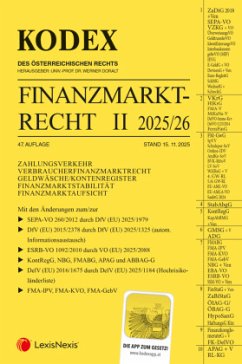 Cover KODEX Finanzmarktrecht Band II 2025/26 - inkl. App