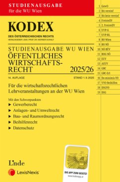 Cover KODEX Öffentliches Wirtschaftsrecht (WU) 2025/26 - inkl. App