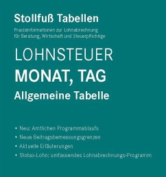 Cover Tabelle, Lohnsteuer 2026 Monat, Tag