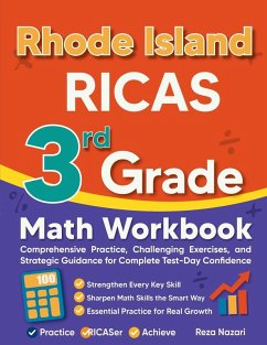 Cover Rhode Island RICAS 3rd Grade Math Workbook
