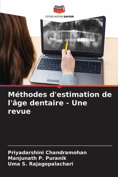 Cover Méthodes d'estimation de l'âge dentaire - Une revue