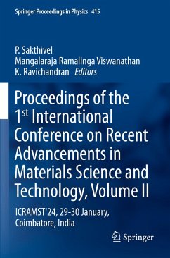 Proceedings of the 1st International Conference on Recent Advancements in Materials Science and Technology, Volume II