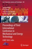 Proceedings of Third International Conference in Mechanical and Energy Technology