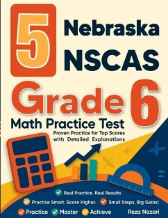Cover 5 Nebraska NSCAS Growth Grade 6 Math Practice Tests