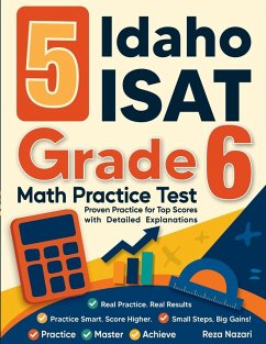 Cover 5 Idaho ISAT Grade 6 Math Practice Tests