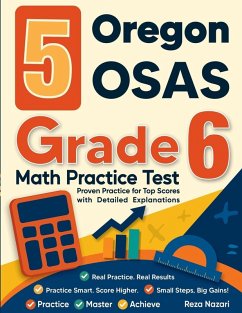 Cover 5 Oregon OSAS Grade 6 Math Practice Tests