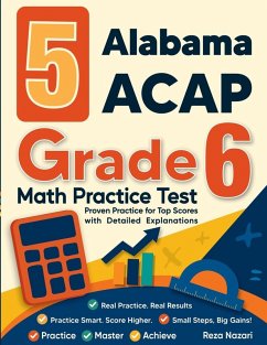 Cover 5 Alabama ACAP Grade 6 Math Practice Tests