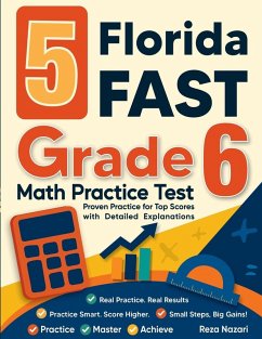 Cover 5 Florida FAST Grade 6 Math Practice Tests