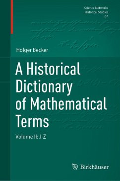 A Historical Dictionary of Mathematical Terms (eBook, PDF) - Becker, Holger