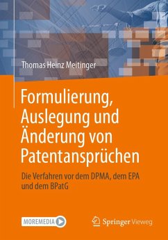 Cover Formulierung, Auslegung und Änderung von Patentansprüchen (eBook, PDF)