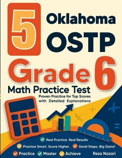 Cover 5 Oklahoma OSTP Grade 6 Math Practice Tests