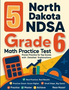 Cover 5 North Dakota NDSA Grade 6 Math Practice Tests