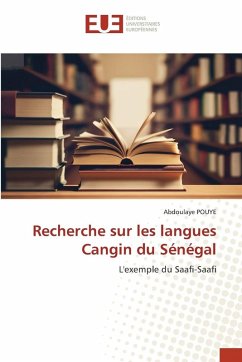 Cover Recherche sur les langues Cangin du Sénégal
