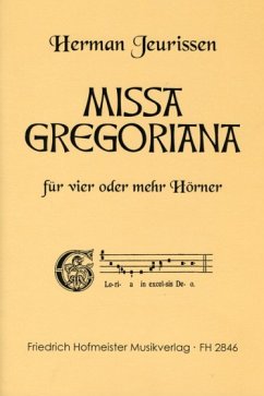Cover Missa gregoriana für 4 Hörner Partitur und Stimmen