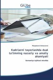 Kadrlarni tayorlashda dual ta'limning nazariy va amaliy ahamiyati