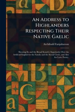 Cover An Address to Highlanders Respecting Their Native Gaelic