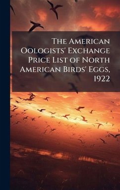 Cover The American Oologists' Exchange Price List of North American Birds' Eggs, 1922
