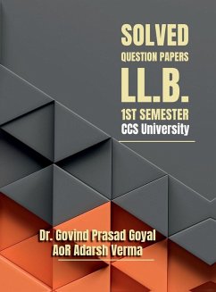 Solved Question Papers - LL.B. 1st Semester CCS University - Govind Prasad Goyal