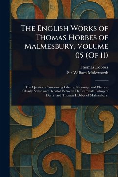 Cover The English Works of Thomas Hobbes of Malmesbury, Volume 05 (Of 11)