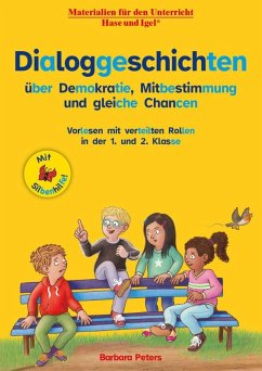 Cover Dialoggeschichten über Demokratie, Mitbestimmung und gleiche Chancen / Silbenhilfe