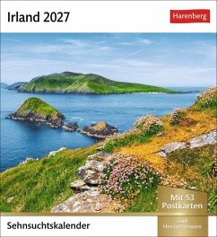 Cover Irland Sehnsuchtskalender 2027 - Wochenkalender mit 53 Postkarten