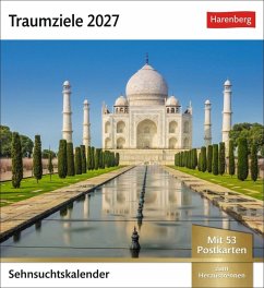 Cover Traumziele Sehnsuchtskalender 2027 - Wochenkalender mit 53 Postkarten