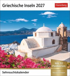 Cover Griechische Inseln Sehnsuchtskalender 2027 - Wochenkalender mit 53 Postkarten