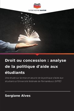 Cover Droit ou concession : analyse de la politique d'aide aux étudiants