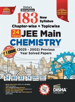 Cover Disha's 183 New Syllabus Chapter-wise & Topic-wise JEE Main Chemistry (2025 - 2002) Previous Year Solved Papers 9th Edition   NCERT PYQ Question Bank with 100% Detailed Solutions
