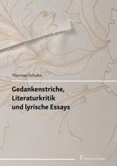 Cover Gedankenstriche, Literaturkritik und lyrische Essays