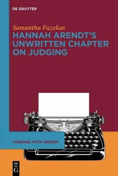 Cover Hannah Arendt's Unwritten Chapter on Judging (eBook, PDF)