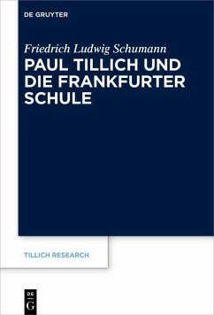 Cover Paul Tillich und die Frankfurter Schule (eBook, PDF)