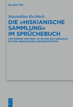 Cover Die 'Hiskianische Sammlung' im Sprüchebuch (eBook, PDF)