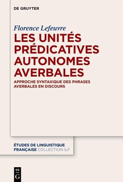 Les unités prédicatives autonomes averbales (eBook, PDF) - Lefeuvre, Florence