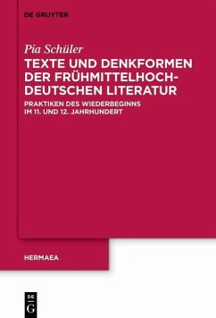 Cover Texte und Denkformen der frühmittelhochdeutschen Literatur (eBook, PDF)