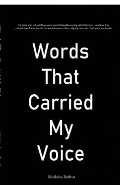 Cover Words that carried my voice