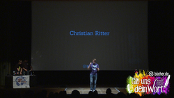 Christian Ritter gewinnt schon mit seinen ersten Worten die Sympathie des Publikums.