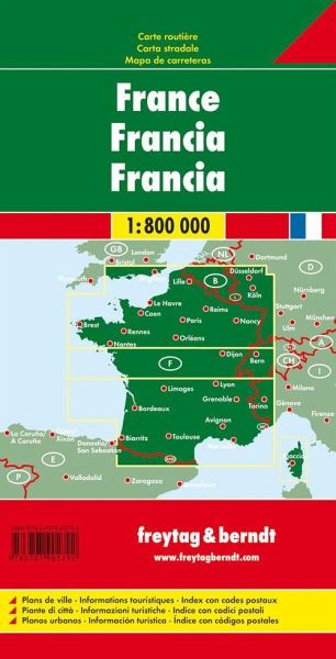 Freytag & Berndt Autokarte Frankreich; France; Frankrijk; Francia