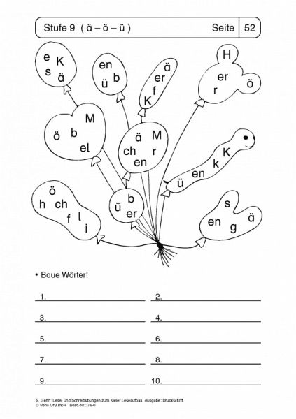 Kieler Leseaufbau Arbeitsblätter Kostenlos
 Lese und Schreibübungen zum Kieler Leseaufbau Druckschrift von