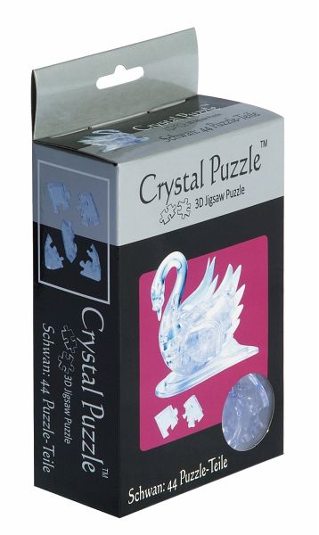 HCM 3004 transparent Crystal Puzzle: Schwan klar Puzzle|3D Puzzle|Crystal 
