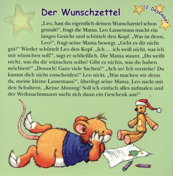 Leo Lausemaus 24 Adventsgeschichten von Marco Campanella ...